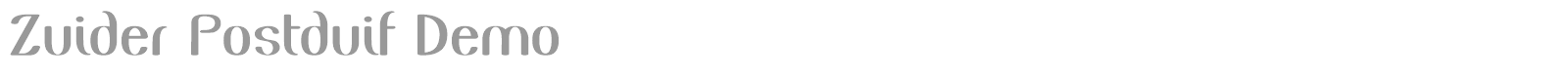 Zuider Postduif font preview